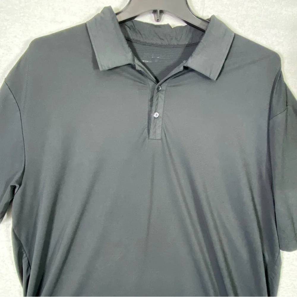 Nike Graycor Logo Golf Polo Shirt Men's Size XL Black Performance Dri-Fit Sport